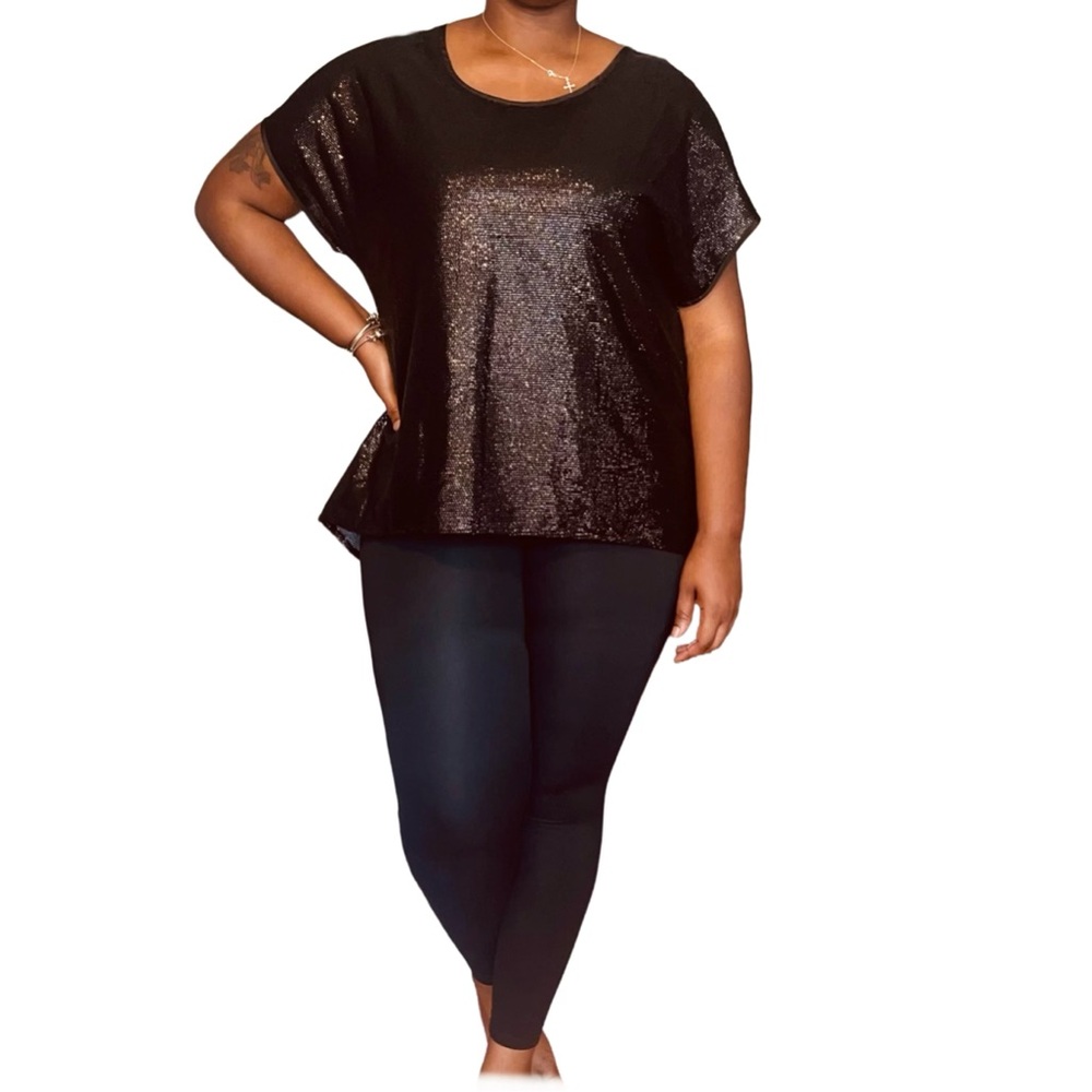 MARISOTA SPARKLING TUNIC - BLACK SIZE 20 (NEW WITH TAGS) A19